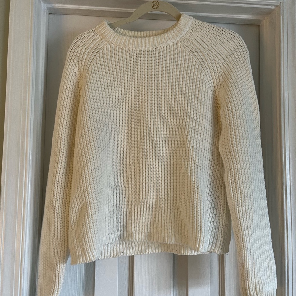 Cream Fisherman Knit Sweater